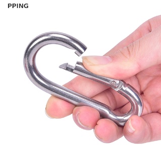 [LOV] 304 Stainless Steel Spring Carabiner Snap Hook Keychain Quick Link Lock Buckle PPIN