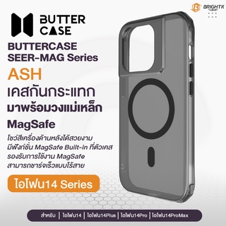 ButterCase รุ่น SEER Series,ASH(เคสใส/ดำ) กันกระแทก ไอโฟน14/14Plus/14Pro/14ProMax