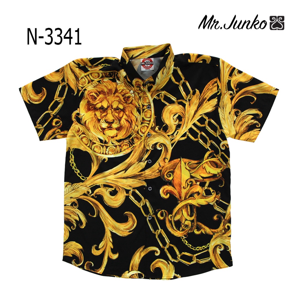 ⚡ ส่งฟรี⚡เสื้อเชิ้ต งานต่อลาย Mr-Junko ผ้าซาติน นิ่มใส่สบายไม่ร้อน N-3341