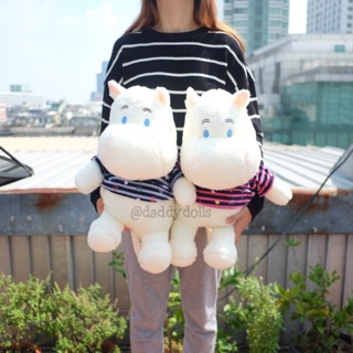 ตุ๊กตา Moomin มูมิน ขนปุย ใส่เสื้อลายทาง 16นิ้ว