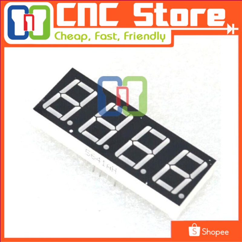MERAH [DSP-0017] SEVEN 7 SEGMENT 4 DIGIT 12 PIN COMMON ANODE RED RED RED RED