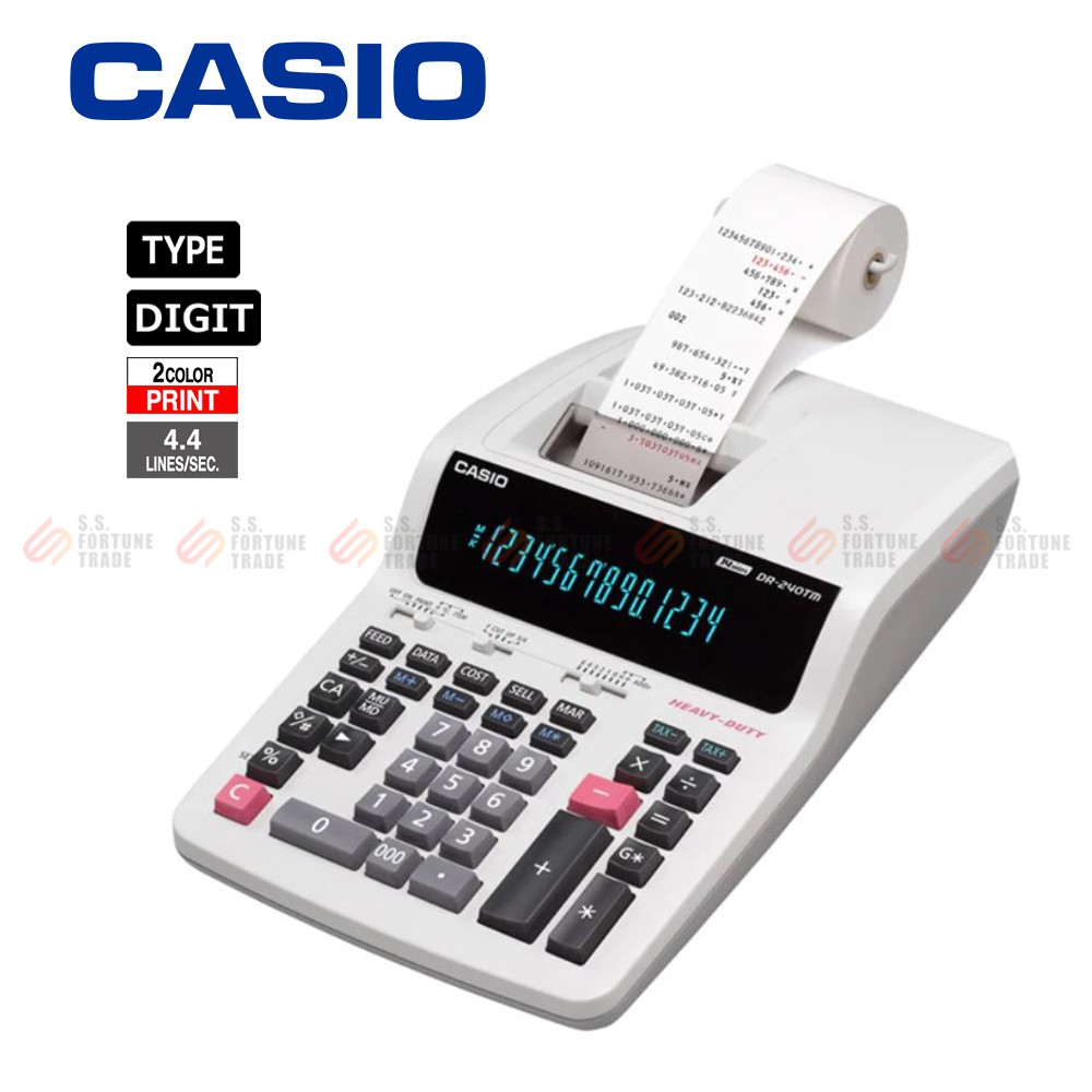 เครื่องคิดเลข Casio รุ่น DR-240TM (เครื่องคิดเลขพิมพ์กระดาษบันทึก)