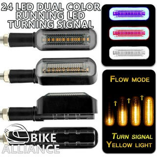 ไฟเลี้ยว LED 24 ดวง สองสี สําหรับวิ่ง Y15ZR Y15 Y125Z RS150 RS150R WAVE EX5 LC135