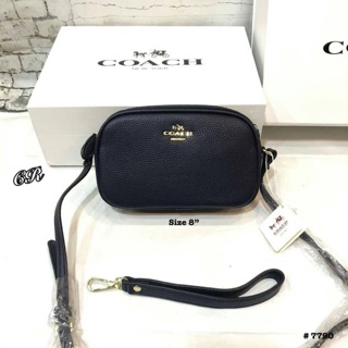 กระเป๋าสะพาย 2 ซิป สีล้วน coach  เเบบcrossbody