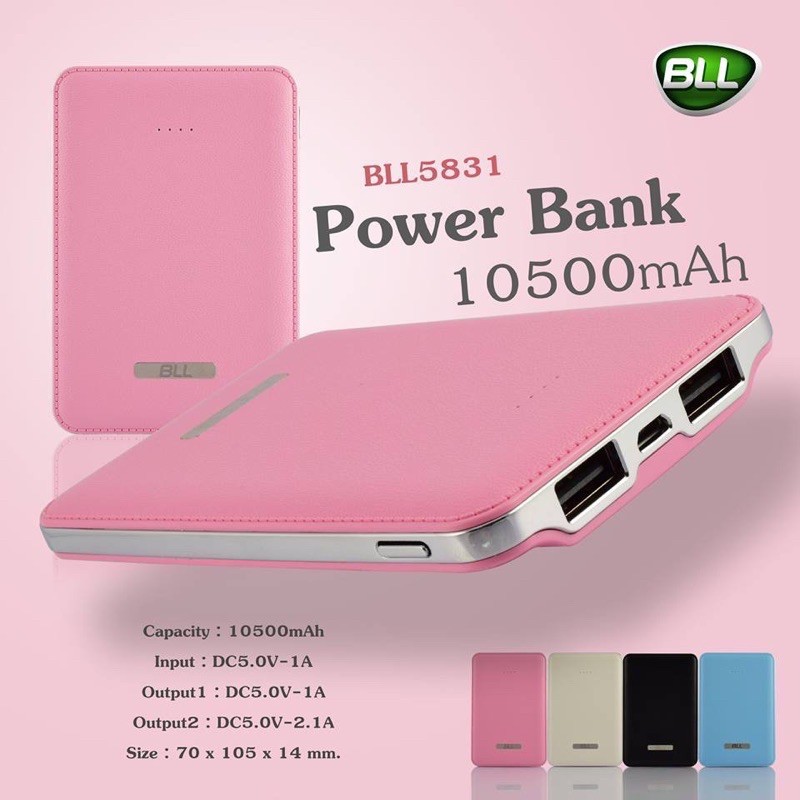 พร้อมส่งแบตสำรอง  Power Bank 10500 mAh 2 USB รุ่น BLL-5831 #