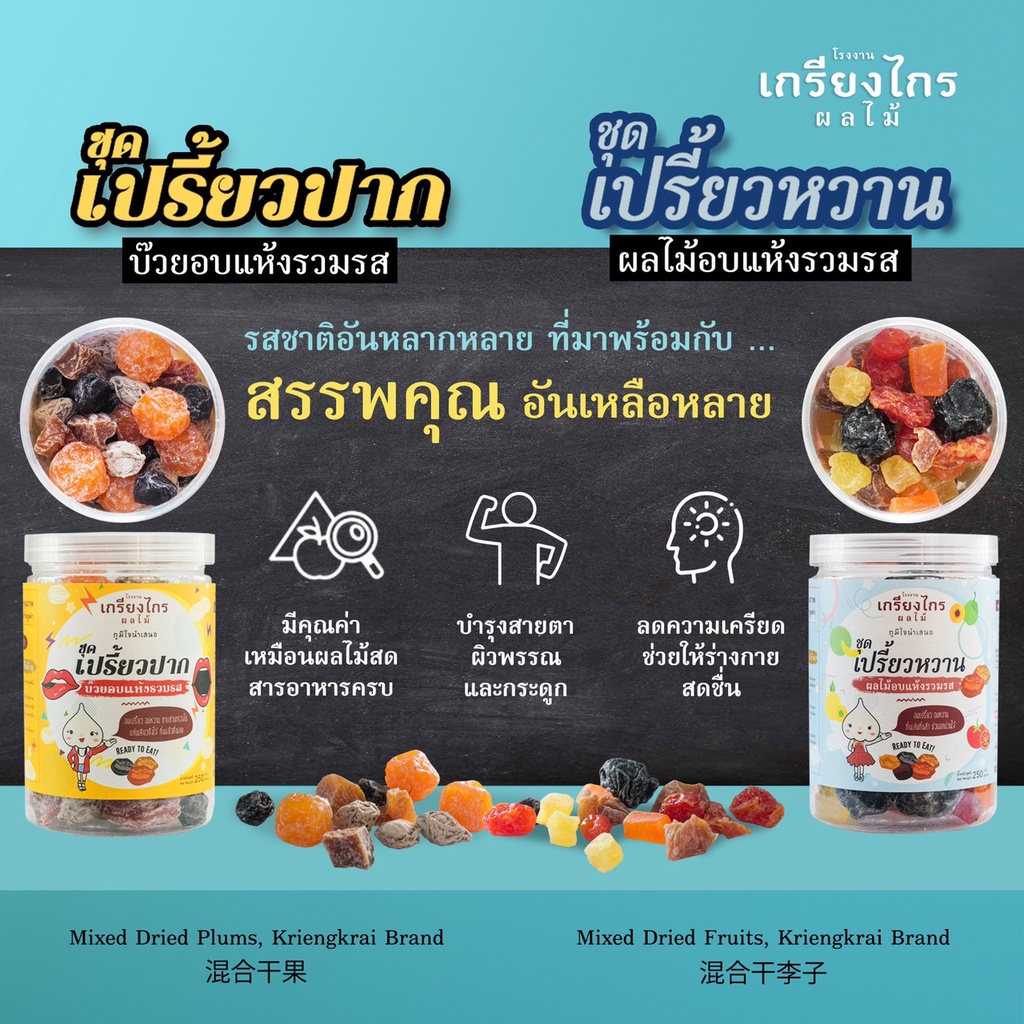 เปรี้ยวปาก-เปรี้ยวหวาน ผลไม้อบแห้งรวมรสของเกรียงไกรผลไม้ เปรี้ยวจี๊ดถึงใจ อร่อยด้วย…แก้ง่วงขณะขับรถด้วย ราคา ถูกที่สุด ดีลบีเคเค แกลเลอรีภาพที่ 6