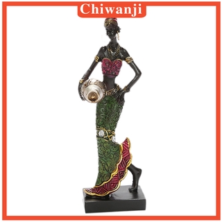 ( Chiwanji ) หุ่นฟิกเกอร์ผู้หญิงแอฟริกันสําหรับตกแต่งบ้าน