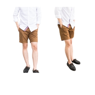⭕ ขาสั้น 16นิ้ว ⭕ : 22 สี : กางเกงขาสั้นผู้ชาย ผ้าชิโน่ คอตตอน100% Chino Shorts : CU PANTS