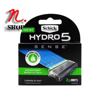 ใบมีดโกนชนิด 5 ใบมีด (4 ชิ้น/แพ็ค) SCHICK HYDRO 5 SENSE® COMFORT REFILLS (4pcs/Pack)