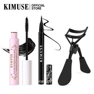 Kimuse ส่งด่วน 3 ชิ้น / ชุดมาสคาร่า + อายไลเนอร์ + ที่ดัดขนตา