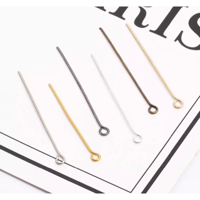 Eye Pin Q Pin โลหะผสม DIY เครื่องประดับอุปกรณ์เสริมสร้อยข้อมือสร้อยคอต่างหูพวงกุญแจ MDC ผู้ขาย