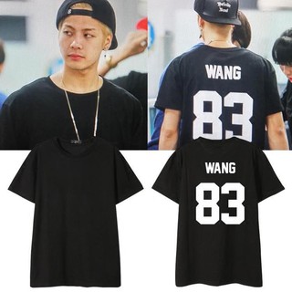 เสื้อยืดผ้าฝ้ายพิมพ์ลายK-pop◕■✑GOT7 Wang Jiaer JACKSON street ยิงเสื้อยืดแขนสั้นแบบเดียวกันควรช่วยเสื้อผ้าผู้ชายและผู้หญ