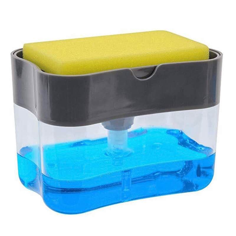 CS_Dishwash Dispenser/Soap Dispenser/Sponge Box Holder/Kitchen Tools/Soap Pump Liquid/Sponge Holder/Soap Caddy◀