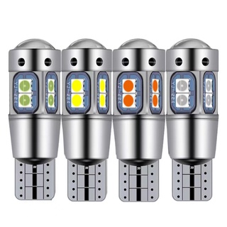 หลอดไฟ led อลูมิเนียม t10 สว่างมาก พร้อมเลนส์ w5w 194 3030smd สีขาว สําหรับรถยนต์ 12V 1 ชิ้น