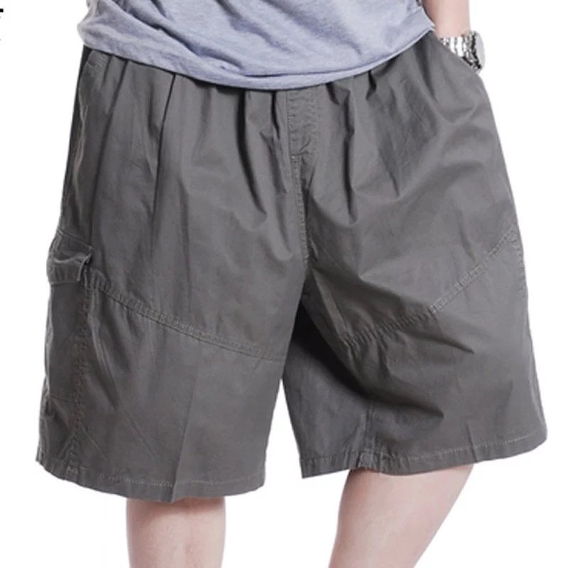 2018#กางเกงขาสั้นหลายกระเป๋ายางยืด ใหม่ล่าสุด ไซส์ใหญ่พิเศษ100% cotton