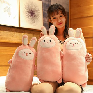 ตุ๊กตากระต่ายยักษ์ Plush Doll รูปกระต่าย 55 cm ตุ๊กตากระต่ายขนนุ่มขนาดใหญ่ Super Soft Rabbit Plush Doll Cherry Blossom