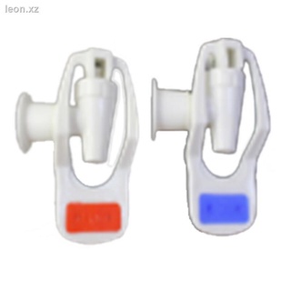 Water Dispenser Replacement Push Type White Plastic Tap Faucet 2 Pcs