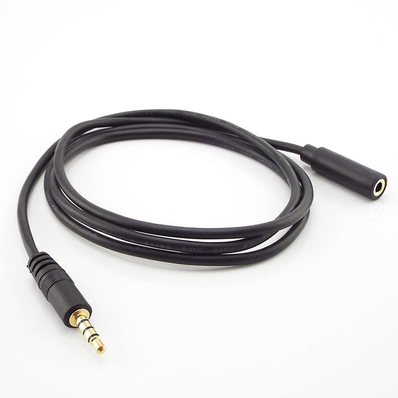 สายเคเบิลต่อขยายสเตอริโอ 3.5 มม. 3 ขั้ว 4 ขั้ว ตัวผู้ เป็นตัวเมีย แจ็ค AUX ตัวผู้ สําหรับหูฟังรถยนต์ ลําโพง เครื่องเสียง