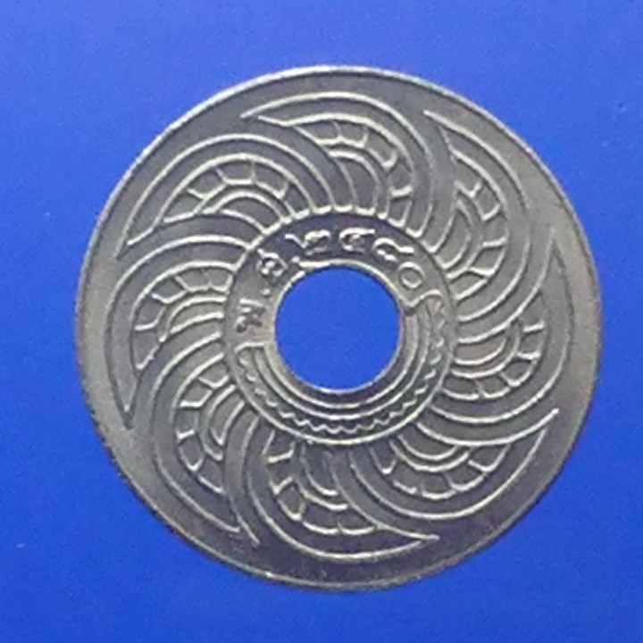 เหรียญรู สตางค์รู 5 สตางค์ สต. เนื้อนิเกิล ปี 2480 ไม่ผ่านใช้งาน #สต.รู #เงินโบราณ #เหรียญโบราณ #ของสะสม #เหรียญสตางรู