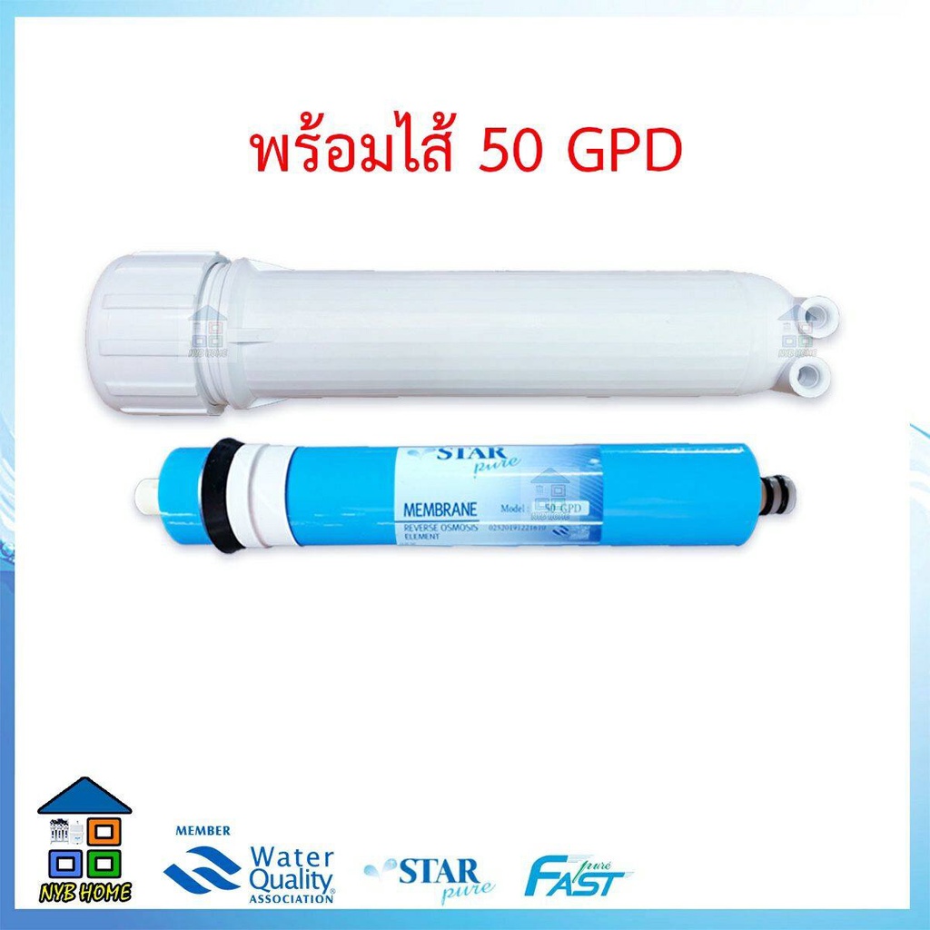 กระบอกRO กระบอกMEMBRANE พร้อมไส้กรองRO 50 GPD 75 GPD 100 GPD 150 GPD 200 GPD