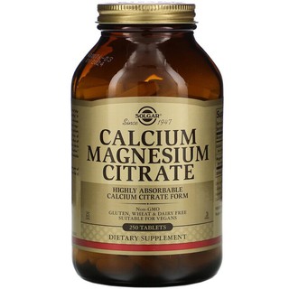 🌟PreOrder🌟 Solgar, Calcium Magnesium Citrate, 250 Tablets🇺🇸