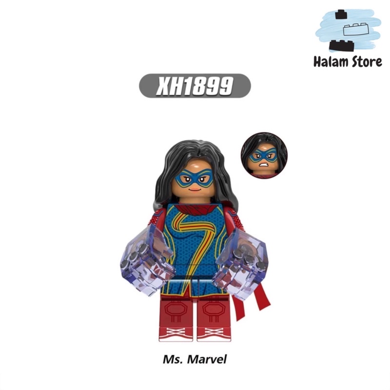 Xinh1899 Lego Minifigures Marvel ปริศนาของเล ่ น - โมเดลตัวละคร Ms Marvel