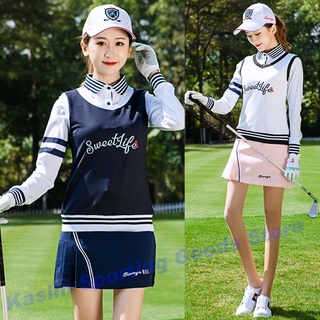 TTYGJ Golf Clothing Ladies Vest Pullover Sleeveless Ball Clothes V-Neck Warm British Style DKL9