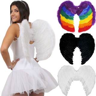 Feather Angel Wings Adult Fancy Dress Costume Accessory Party Costume Props