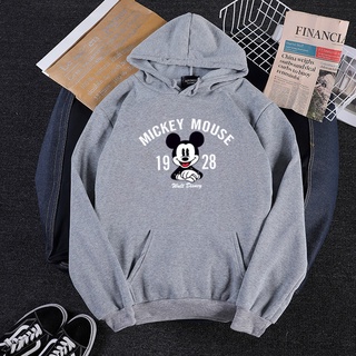 เสื้อกันหนาว มีฮู้ด พิมพ์ลายโลโก้ MICKEY MOUSE 1928 สําหรับผู้ชาย