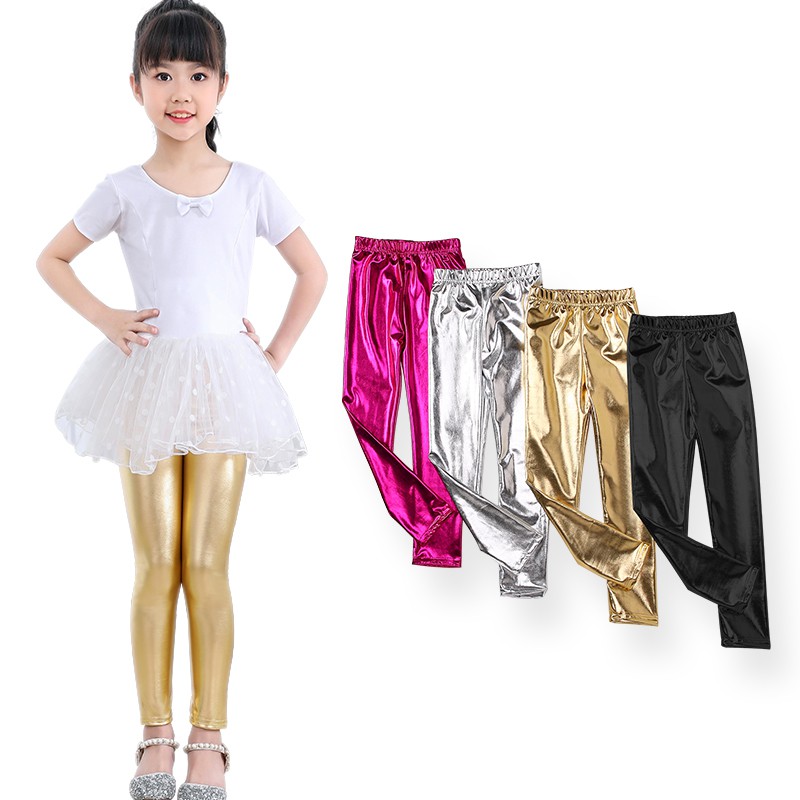 SheeCute Girls สกินนี่-legging หนังเทียม ลุคน่ารัก วาวและเงามetallic SCG802