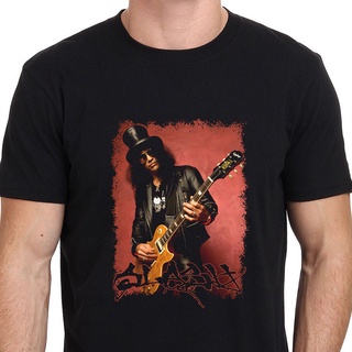 เสื้อยืดครอปเสื้อยืด พิมพ์ลาย Slash GNR Metal Guitarist สําหรับผู้ชายS-5XL