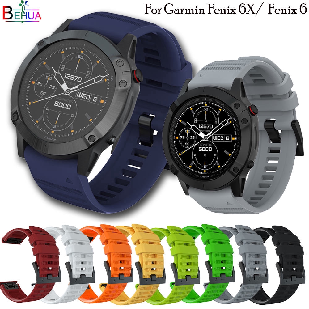 สายคล้องนาฬิกาข้อมือซิลิโคนสําหรับ garmin fenix 6 7/ Fenix 7x 6X / 5x / Garmin forerunner 935 945 26มม. 22 มม.