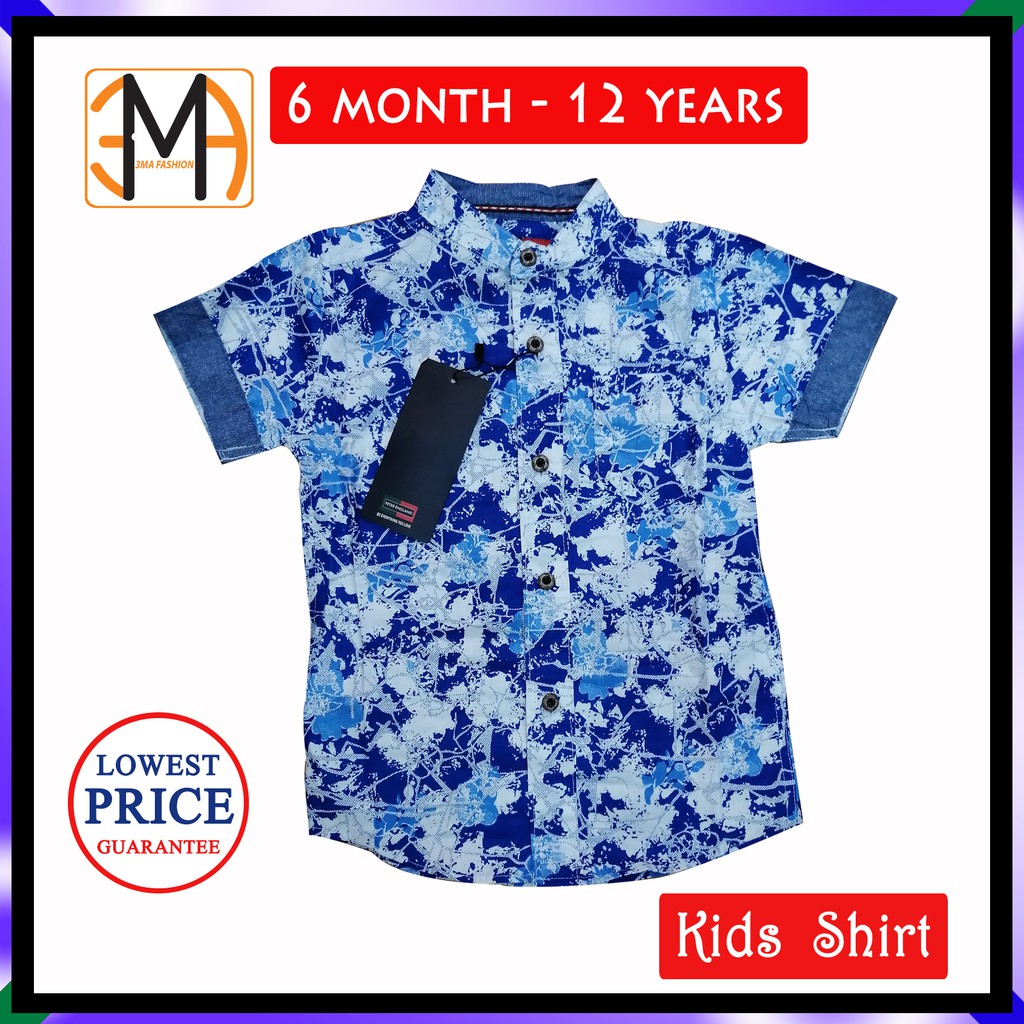 Peter England พิมพ์ Kemeja/Shirt Kids Boy