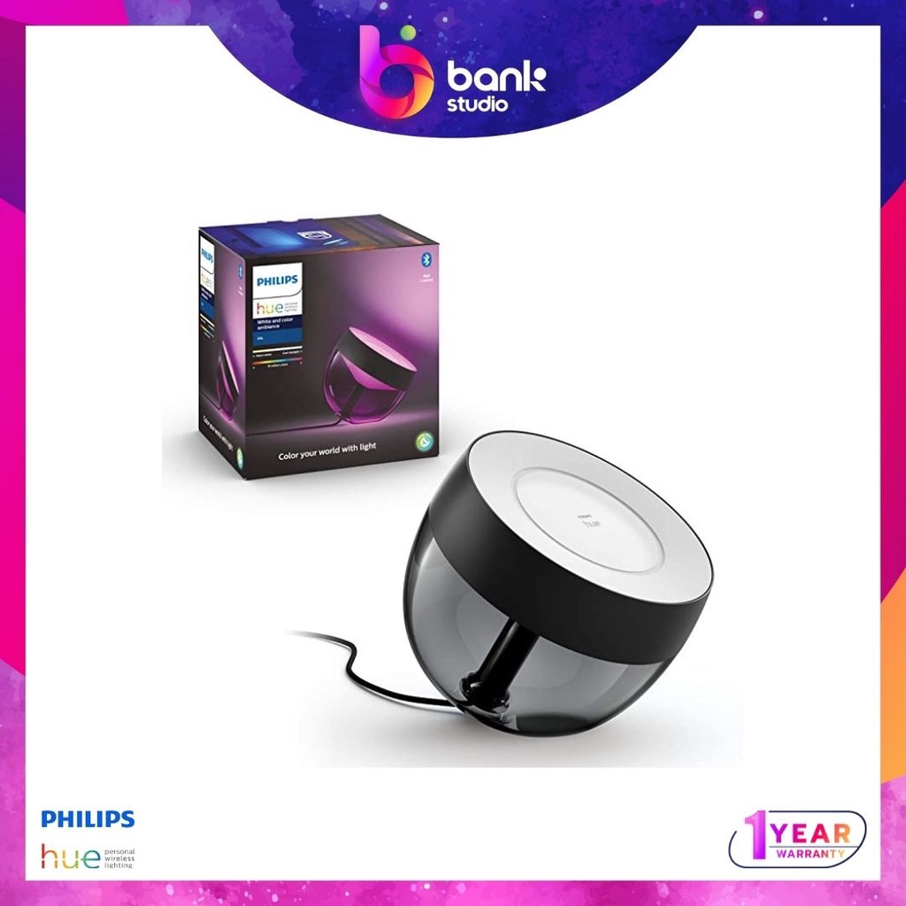 (ประกัน 1ปี) โคมไฟตั้งโต๊ะ Philips Hue Iris Table Lamp White and Colour Ambience - Black