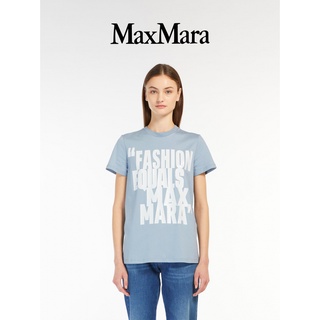 [S-5XL] Maxmara ใหม่ เสื้อยืดลําลอง สําหรับสตรี ผ้าฝ้าย แขนสั้น พิมพ์ลาย