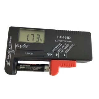 Kiprun เครื่องทดสอบแบตเตอรี่ดิจิทัล LCD สําหรับแบตเตอรี่ 9V 1.5V AA AAA Cell C D BT168D