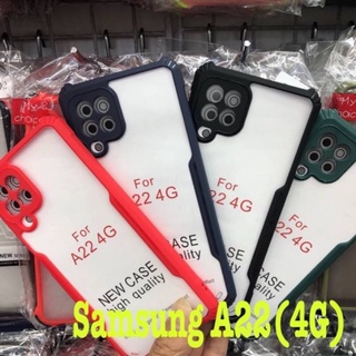 เคสขอบสีกันกระแทก Samsung A22 4G เคส TPU กันกระแทก คลุมป้องกันเลนส์กล้อง