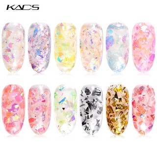 KADS 1 pot Nail Glitter Powder Pigment Acrylic Powder Dust Broken Manicure Nail Art Decorations Sequins