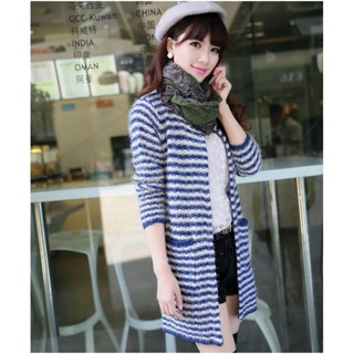 Momcloth LCG044 เสื้อคลุมตัวนอก-เสื้อกันหนาว Korean cardigan style ผ้านิตติ้ง เส้นใยละเอียดอ่อนทั่วตัว สีเนวี่