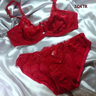 LQ-ชุดชั้นในลูกไม้แบบใหม่ สีแดง!