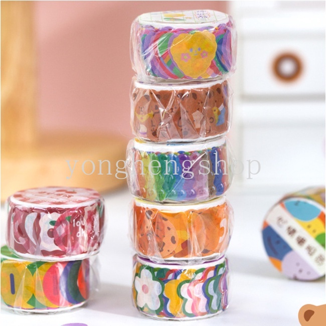 100 ชิ้น / ม้วน INS การ์ตูนน่ารัก เทปวาชิ วารสาร สมุด DIY งานฝีมือ เครื่องเขียน ตกแต่ง เทปกระดาษ สติกเกอร์วาชิ ราคา ถูกที่สุด ดีลบีเคเค แกลเลอรีภาพที่ 8