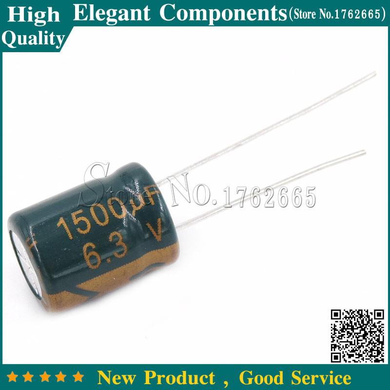 10PCS 6.3V 1500UF 1500UF 6.3V Aluminium Electrolytic Capacitor Size 10*13MM 6.3