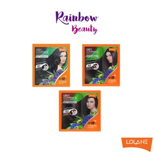 (แบบซองส้ม 30ml. ) Lolane Grey Coverage Shampoo S1-S5  แชมพูปิดผมขาว 30 ml. ปิดผมขาว สีติดทน สระครั้งเดียว ผมเข้ม