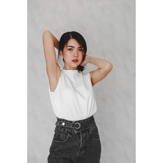 พร้อมส่ง เสื้อยืดแขนกุด ผู้หญิง Cotton100% ใส่สบายไม่มีตะเข็บข้าง ระบายอากาศดี เหมาะกับอากาศร้อน SummerSleeveless ราคาดี