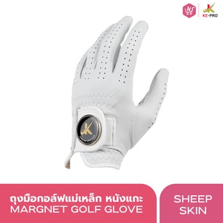 ถุงมือกอล์ฟแม่เหล็ก ถุงมือกอล์ฟหนังแกะ มือซ้าย Margnet Golf Glove Sheep Skin Left Hand