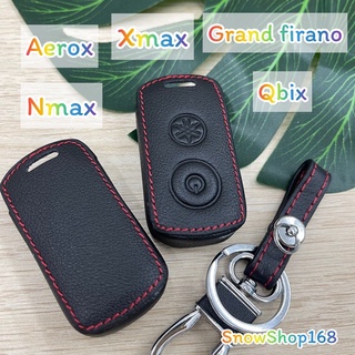 ซองหนังหุ้มรีโมทGrand firano /Xmax300 /Aerox /Nmax /Qbix ซองหนังแท้