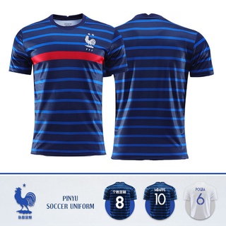 เสื้อยืดลายทีมชาติฟุตบอล France France Plus Size Cup World Mbappe World Cup ชุดเสื้อฟุตบอล Plus Size