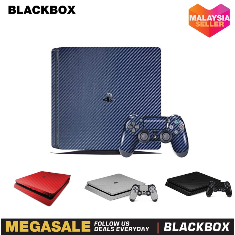PS4 Slim สติกเกอร์คาร์บอนผิวสําหรับ Sony PlayStation 4 Slim คอนโซลและคอนโทรลเลอร์ PS4 Slim Skins สติ