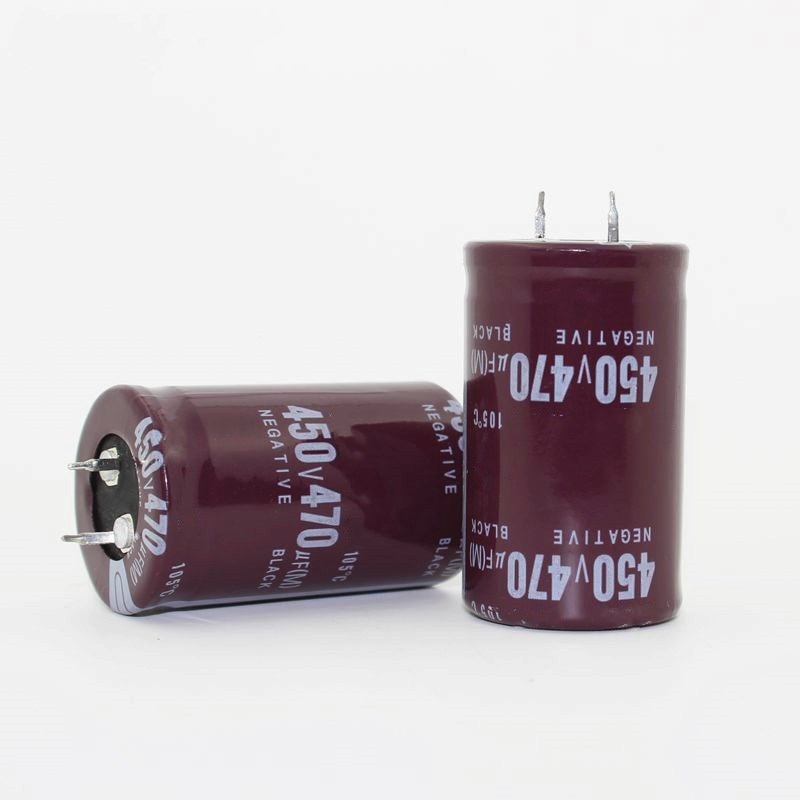 C Capacitor Electrolyte 220uF 330uF 470uF 450V ตัวเก็บประจุ อิเล็กโทรไลต์ คาปาซิเตอร์