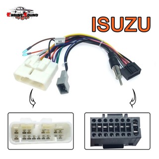 ปลั๊กตรงรุ่นจอแอนดรอย ISUZU D MAX MU7 MU-X ไม่ต้องต่อสาย มาพร้อมปลั๊กเสา FM 16pin Andriod ปลั๊กวิทยุ